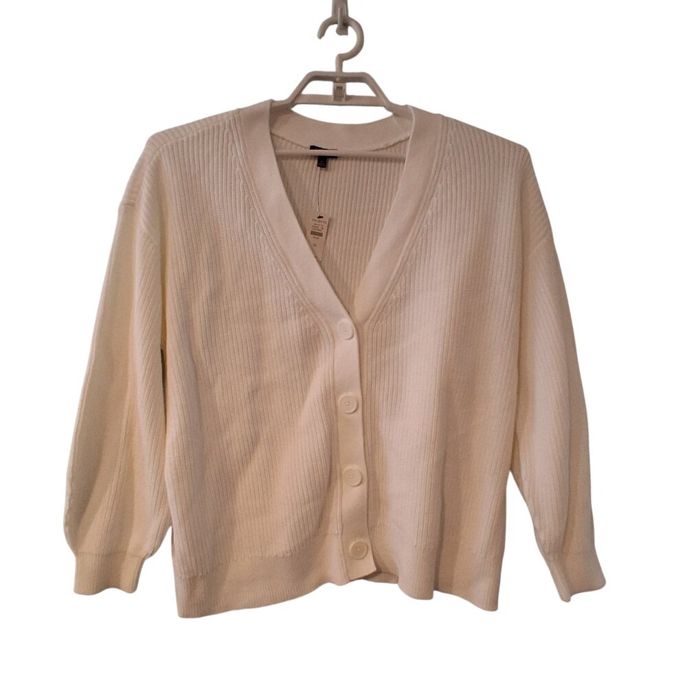 Talbots nwt cardigan sweater womens 1X white Pima Cotton $99